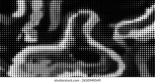 Grunge halftone dot on white background. Abstract monochrome texture.
