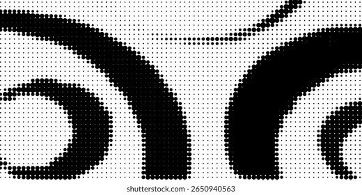 Grunge halftone dot on white background. Abstract monochrome texture.
