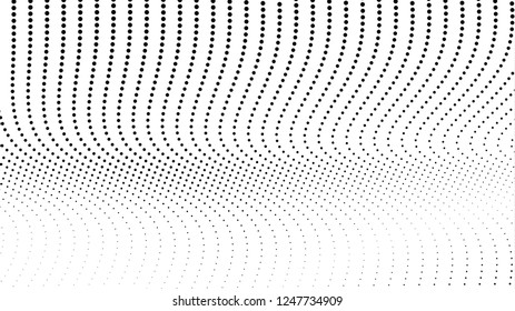 grunge halftone dot overlay wavy curve pattern
