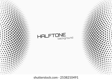 Grunge halftone dot pattern vector background in black and white colors. Modern background for business cards, posters, sites, covers, postcards, labels mockup. Pop Art Design. Vector illustration.