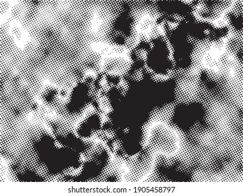 Grunge halftone dots background. Offset Printing Texture. 