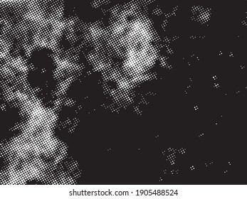 Grunge Halftone Dots Background. Offset Printing Texture. 