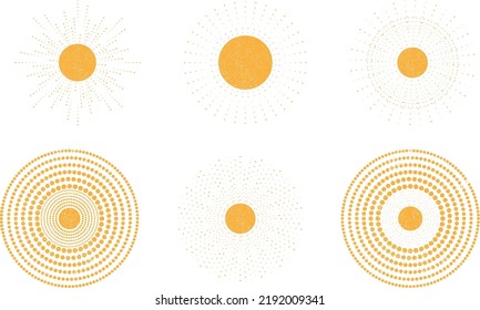 Grunge halftone dots in Circle Form . Spiral Vector Illustration .Textured round Logo . Design element . Abstract Geometric circular shapes .Rotating grunge radial line. Concentric circles