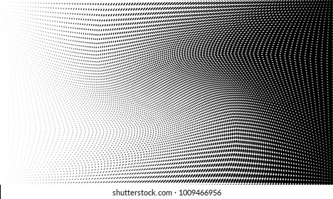 Grunge halftone dots pattern texture 
background. Modern dotted  illustration. Abstract curves. Points backdrop. Grungy spotted pattern. Monochrome template for web design, covers, web sites, banners
