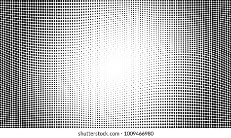 Grunge halftone dots pattern texture 
background. Modern dotted  illustration. Abstract curves. Points backdrop. Grungy spotted pattern. Monochrome template for web design, covers, web sites, banners

