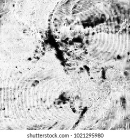 Grunge halftone dots pattern texture background. Modern vector illustration. Abstract curves. Points backdrop. Grungy spotted pattern. Monochrome template for web design, covers, web sites, banners
