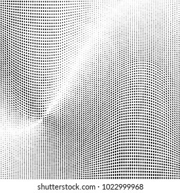 Grunge halftone dots pattern texture 
background. Polka dot design. Modern dotted vector illustration. Abstract curves. Points backdrop. Grungy spotted pattern.

