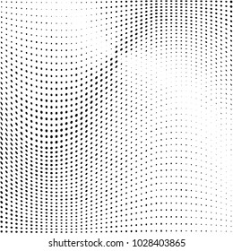 Grunge halftone dots pattern texture 
background. Modern vector illustration. Abstract curves. Points backdrop. Grungy spotted pattern
