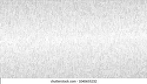 Grunge halftone dots pattern texture background. Black pixels. Modern dotted vector illustration. Abstract wavy lines. Points backdrop. Grungy spotted pattern. Wide image