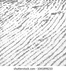 Grunge halftone dots pattern texture background. Black pixels. Abstract wavy lines. Points backdrop. Grungy spotted pattern. Modern dotted vector illustration 