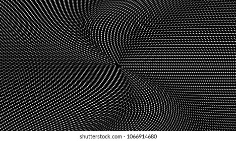 Grunge halftone dots pattern texture background. Black pixels. Modern dotted vector illustration. Abstract wavy lines. Points backdrop. Grungy spotted pattern. Wide template for web design
