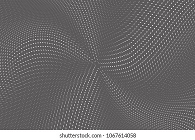 Grunge halftone dots pattern texture background. Black and white pixels. Modern dotted vector illustration. Abstract wavy lines. Points backdrop. Gradient spotted pattern