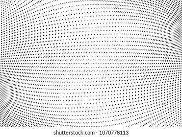 Grunge halftone dots pattern texture background. Abstract curves. Points backdrop. Wavy dotted spotted 
pattern. Modern abstract dotted template vector illustration for design, covers, web  banners