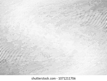 Grunge halftone dots pattern texture background. Abstract curves. Points backdrop. Wavy dotted spotted 
pattern. Modern abstract dotted template vector illustration for design, covers, web  banners