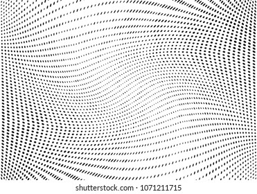 Grunge halftone dots pattern texture background. Abstract curves. Points backdrop. Wavy dotted spotted 
pattern. Modern abstract dotted template vector illustration for design, covers, web  banners