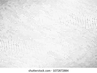 Grunge halftone dots pattern texture background. Abstract curves. Points backdrop. Wavy dotted spotted 
pattern. Modern abstract dotted template vector illustration for design, covers, web  banners