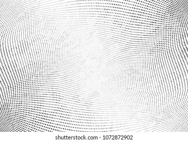 Grunge halftone dots pattern texture background. Abstract curves. Points backdrop. Wavy dotted spotted 
pattern. Modern abstract dotted template vector illustration for design, covers, web  banners
