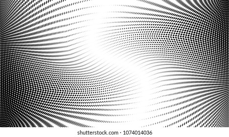 Grunge halftone dots pattern texture background. Abstract curves. Points backdrop. Wavy dotted spotted 
pattern. Modern abstract dotted template vector illustration for design, covers, web  banners