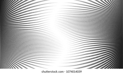 Grunge halftone dots pattern texture background. Abstract curves. Points backdrop. Wavy dotted spotted 
pattern. Modern abstract dotted template vector illustration for design, covers, web  banners