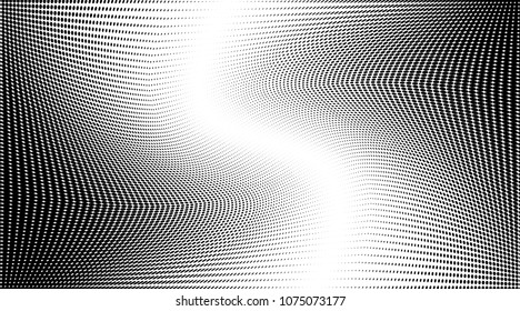 Grunge halftone dots pattern texture background. Abstract curves. Points backdrop. Wavy dotted spotted 
pattern. Modern abstract dotted template vector illustration for design, covers, web  banners