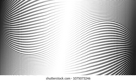 Grunge halftone dots pattern texture background. Abstract curves. Points backdrop. Wavy dotted spotted 
pattern. Modern abstract dotted template vector illustration for design, covers, web  banners