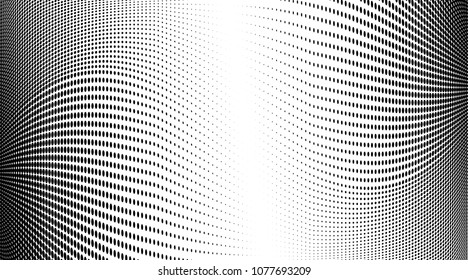 Grunge halftone dots pattern texture background. Abstract curves. Points backdrop. Wavy dotted spotted 
pattern. Modern abstract dotted template vector illustration for design, covers, web  banners