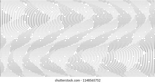 Grunge halftone dots pattern texture background. Pixels ornament. Modern dotted vector illustration. Abstract wavy lines. Points backdrop. Grungy spotted patter,