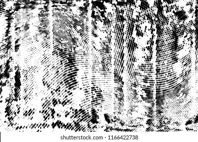 Grunge halftone dots pattern texture background. Modern dotted illustration. Abstract curves. Grungy frame. Geometric spotted pattern. Monochrome template for web design, covers, web sites, banners
