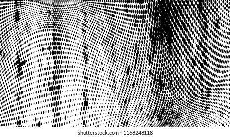 Grunge halftone dots pattern texture background. Modern dotted vector illustration. Abstract curves. Grungy frame. Geometric spotted pattern. Monochrome template for web design, covers,  banners