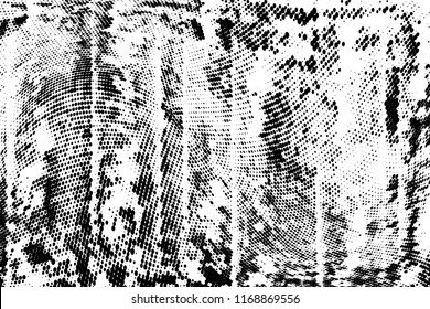 Grunge halftone dots pattern texture background. Modern dotted vector illustration. Abstract curves. Grungy frame. Geometric spotted pattern. Monochrome template for web design, covers,  banners