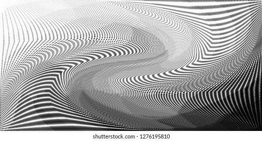 Grunge halftone dots pattern texture background. Low poly design. Modern dotted vector illustration. Abstract wavy lines. Triangular polygon backdrop