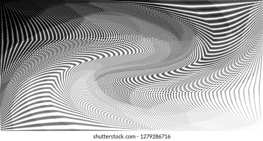 Grunge halftone dots pattern texture background. Low poly design. Modern dotted vector illustration. Abstract wavy lines. Triangular polygon backdrop