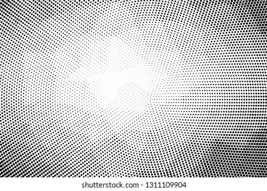 Grunge halftone dots pattern texture background. Low poly design. Modern dotted vector illustration. Abstract wavy lines. Triangular polygon backdrop