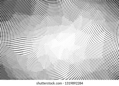 Grunge halftone dots pattern texture background. Low poly design. Modern dotted vector illustration. Abstract wavy lines. Triangular polygon backdrop