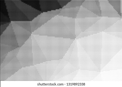 Grunge halftone dots pattern texture background. Low poly design. Modern dotted vector illustration. Abstract wavy lines. Triangular polygon backdrop