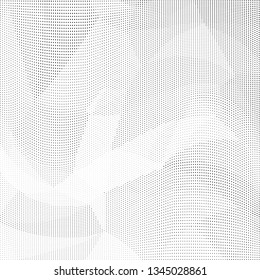Grunge halftone dots pattern texture background. Low poly design. Modern dotted vector illustration. Abstract wavy lines. Triangular polygon backdrop