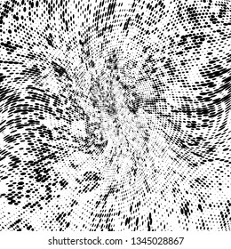 Grunge halftone dots pattern texture background. Dotted black and white  vector illustration. Abstract curves. Monochrome  backdrop for web design, covers, web sites, banners