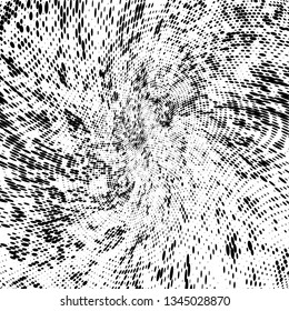 Grunge halftone dots pattern texture background. Dotted black and white  vector illustration. Abstract curves. Monochrome  backdrop for web design, covers, web sites, banners