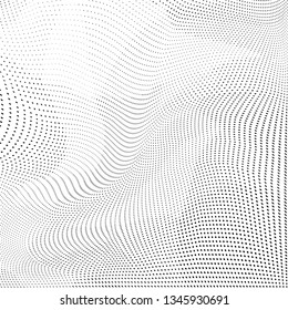 Grunge halftone dots pattern texture background. Low poly design. Modern dotted vector illustration. Abstract wavy lines. Triangular polygon backdrop