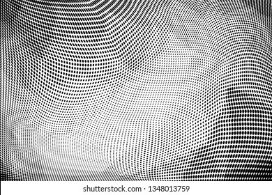 Grunge halftone dots pattern texture background. Low poly design. Modern dotted vector illustration. Abstract wavy lines. Triangular polygon backdrop