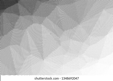 Grunge halftone dots pattern texture background. Low poly design. Modern dotted vector illustration. Abstract wavy lines. Triangular polygon backdrop