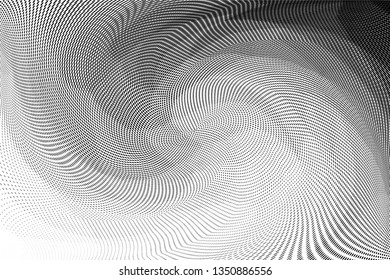 Grunge halftone dots pattern texture background. Low poly design. Modern dotted vector illustration. Abstract wavy lines. Triangular polygon backdrop