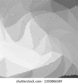 Grunge halftone dots pattern texture background. Low poly design. Modern dotted vector illustration. Abstract wavy lines. Triangular polygon backdrop