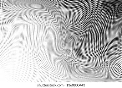 Grunge halftone dots pattern texture background. Low poly design. Modern dotted vector illustration. Abstract wavy lines. Triangular polygon backdrop