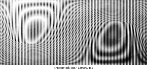 Grunge halftone dots pattern texture background. Low poly design. Modern dotted panoramic vector illustration. Abstract wavy lines. Triangular polygon backdrop