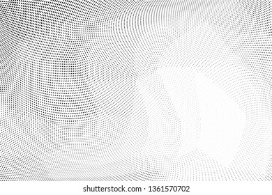 Grunge halftone dots pattern texture background. Low poly design. Modern dotted vector illustration. Abstract wavy lines. Triangular polygon backdrop
