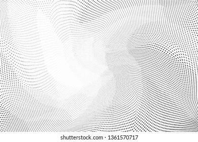 Grunge halftone dots pattern texture background. Low poly design. Modern dotted vector illustration. Abstract wavy lines. Triangular polygon backdrop
