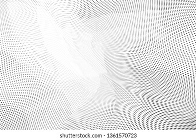 Grunge halftone dots pattern texture background. Low poly design. Modern dotted vector illustration. Abstract wavy lines. Triangular polygon backdrop