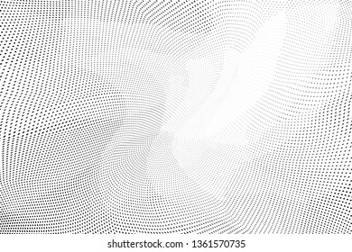 Grunge halftone dots pattern texture background. Low poly design. Modern dotted vector illustration. Abstract wavy lines. Triangular polygon backdrop