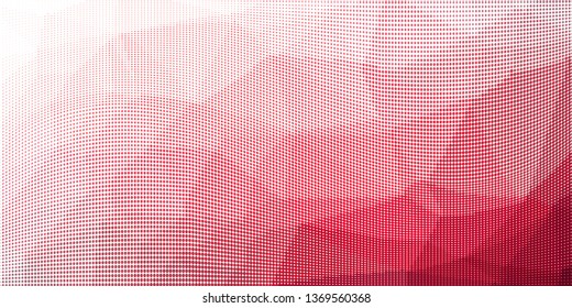 Grunge halftone dots pattern texture background. Low poly design. Modern gradient monochrome dotted  vector illustration. Abstract wavy lines. Triangular polygon backdrop